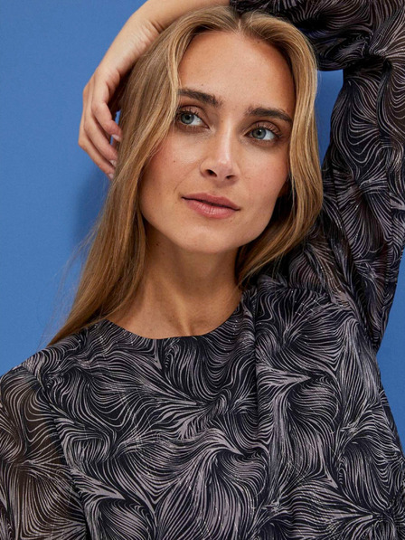 Moodo Schwarzes Boho-Damen-Kleid Moodo