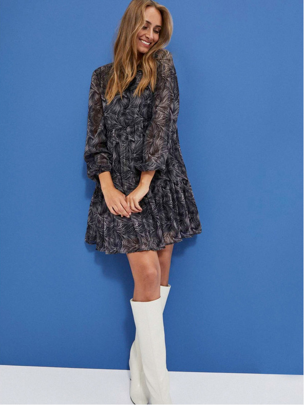 Moodo Schwarzes Boho-Damen-Kleid Moodo