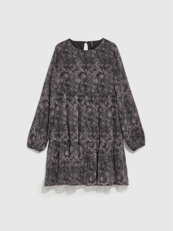 Moodo Schwarzes Boho-Damen-Kleid Moodo