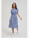 Moodo Blau gestreiftes Midikleid Moodo