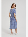 Moodo Blau gestreiftes Midikleid Moodo