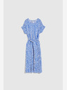 Moodo Blau gestreiftes Midikleid Moodo