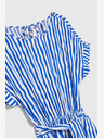 Moodo Blau gestreiftes Midikleid Moodo