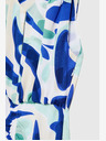 Moodo Blau gemustertes Midikleid Moodo