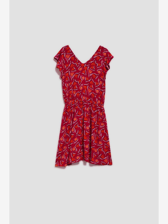 Moodo Rot gemustertes Kleid Moodo