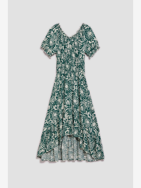 Moodo Grün gemustertes Kleid Moodo