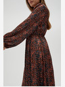 Moodo Orange und braun gemustertes Damenkleid Moodo