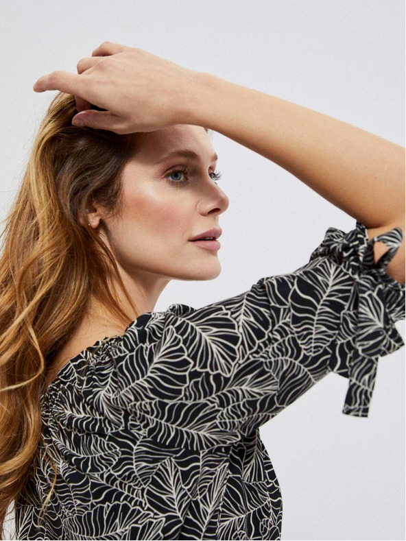 Moodo Viskose-Shirt mit Blumendruck Moodo