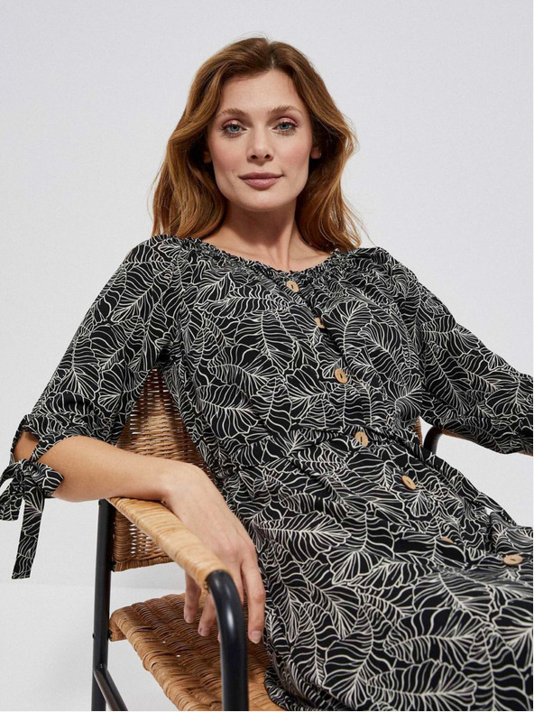 Moodo Viskose-Shirt mit Blumendruck Moodo