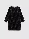 Moodo Damen Pailletten Party Kleid Moodo