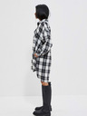 Moodo Schwarz-weiß kariertes Damen-Shirtkleid Moodo