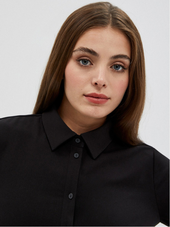 Moodo Schwarzes Damen Midikleid Moodo