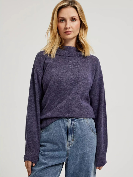 Moodo Lila Rollkragenpullover Moodo