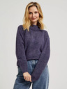 Moodo Lila Rollkragenpullover Moodo