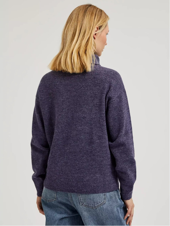 Moodo Lila Rollkragenpullover Moodo