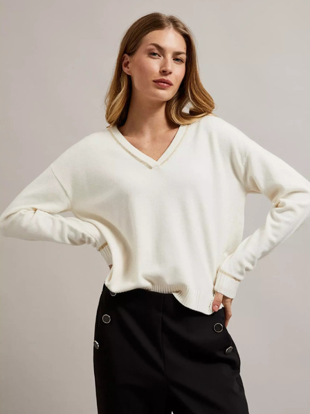 Moodo Damenpullover mit Metallic-Faden Moodo