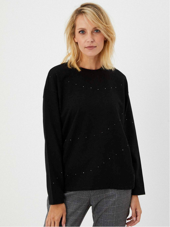 Moodo Schwarzer Damenpullover Moodo