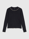 Moodo Schwarzer Damenpullover mit Perlen Moodo