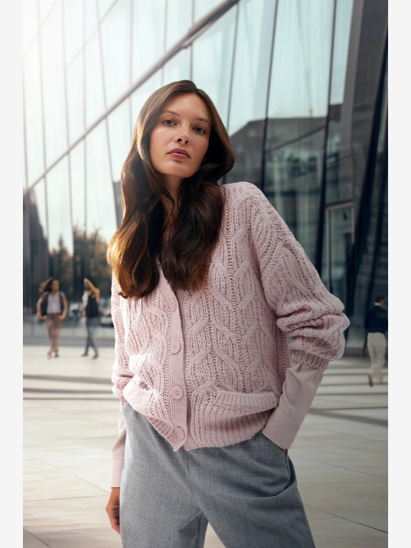 Moodo Hellrosa Damen Strickjacke Moodo