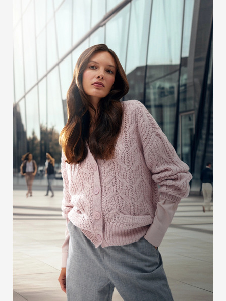 Moodo Hellrosa Damen Strickjacke Moodo