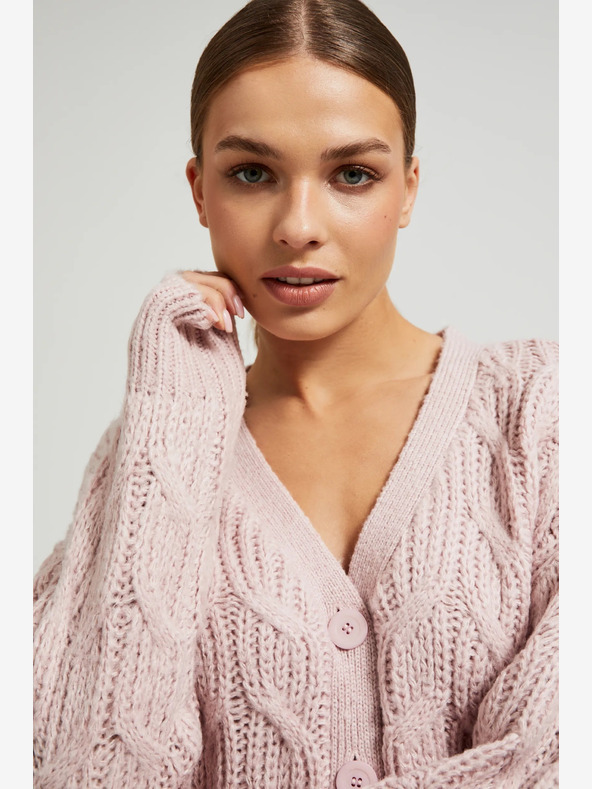 Moodo Hellrosa Damen Strickjacke Moodo