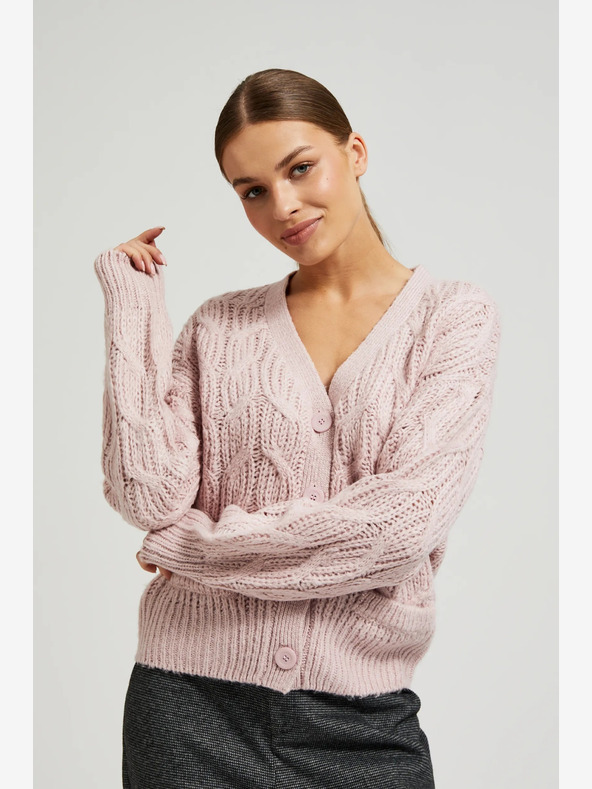 Moodo Hellrosa Damen Strickjacke Moodo