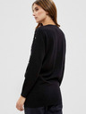 Moodo Schwarzer Damen-Perlen-Pullover Moodo