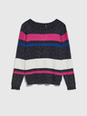 Moodo Schwarzer Damenpullover mit schwarzem Metallic-Garn Moodo