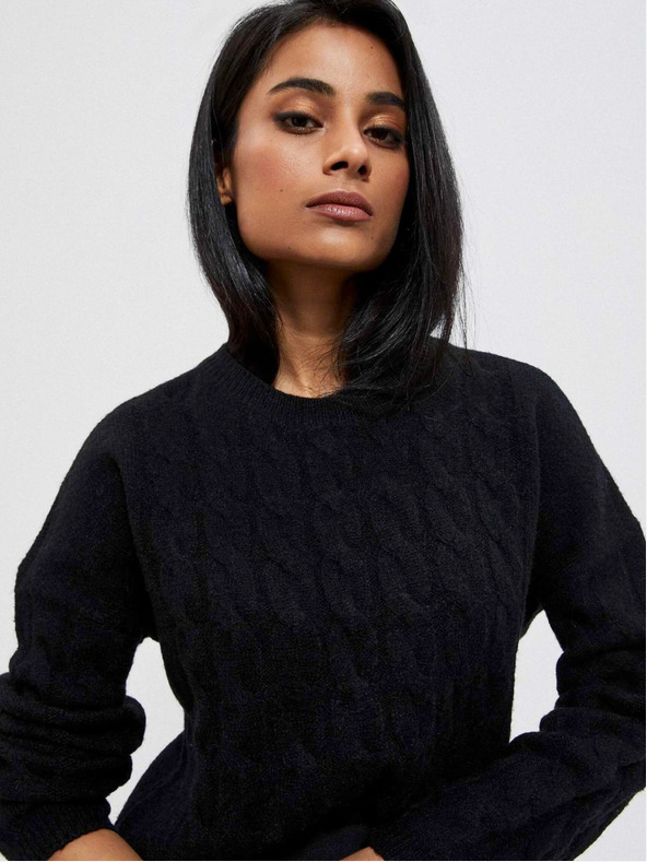 Moodo Schwarzer Damenpullover Moodo