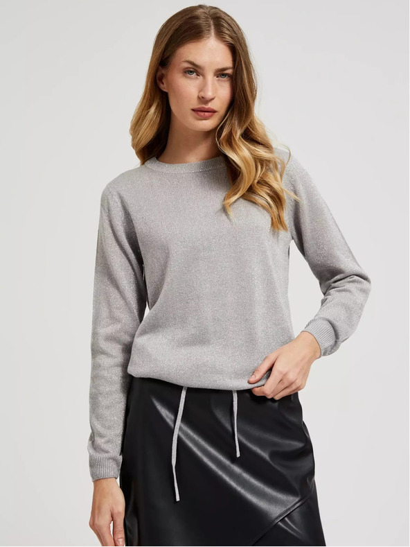 Moodo Damen Pullover mit V-Ausschnitt Moodo