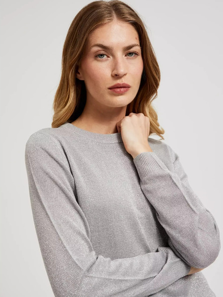 Moodo Damen Pullover mit V-Ausschnitt Moodo