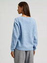 Moodo Blaue Strickjacke mit V-Ausschnitt Moodo