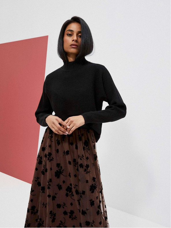 Moodo Schwarzer Damenpullover Moodo