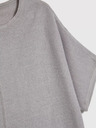 Moodo Grauer Oversized-Pullover mit kurzen Ärmeln Moodo