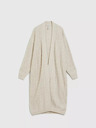 Moodo Beige lange Strickjacke Moodo