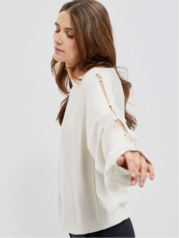 Moodo Cremefarbener Damen-Pullover von Moodo