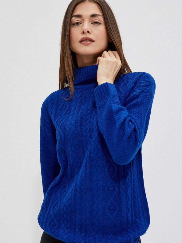 Moodo Blauer Damen Pullover Moodo
