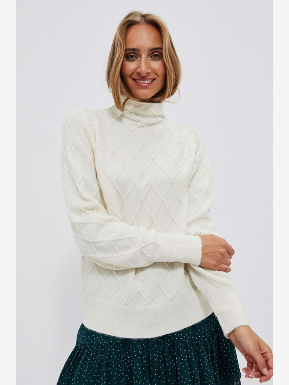 Moodo Cremefarbener Damen-Pullover von Moodo