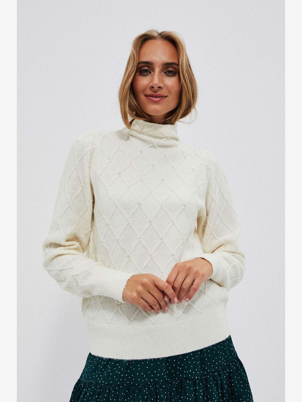 Moodo Cremefarbener Damen-Pullover von Moodo