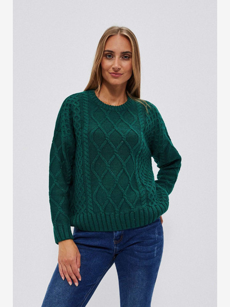 Moodo Grüne Damen-Strickjacke Moodo