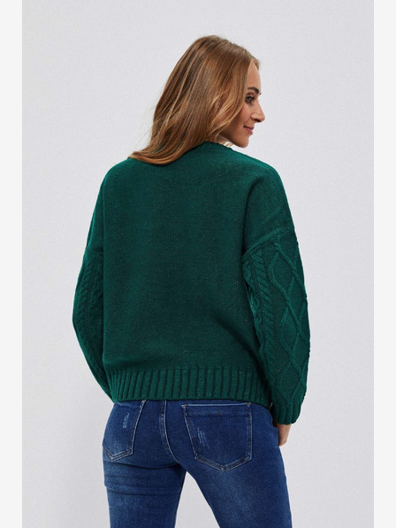 Moodo Grüne Damen-Strickjacke Moodo