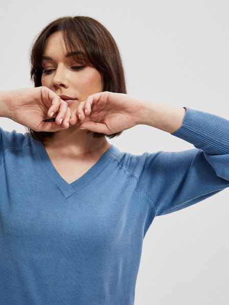 Moodo Blauer Damen Pullover Moodo