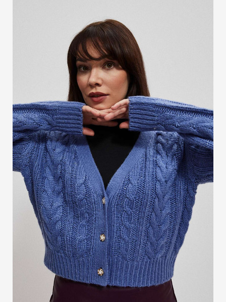 Moodo Blaue Damen-Strickjacke Moodo