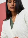 Moodo Weiße Damen-Langstrickjacke Moodo