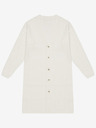 Moodo Weiße Damen-Langstrickjacke Moodo