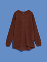 Moodo Brauner glänzender Damen-Pullover von Moodo