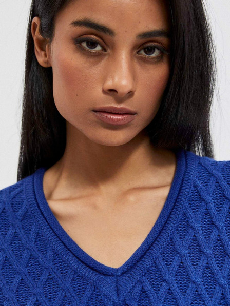Moodo Blauer Damen Pullover Moodo