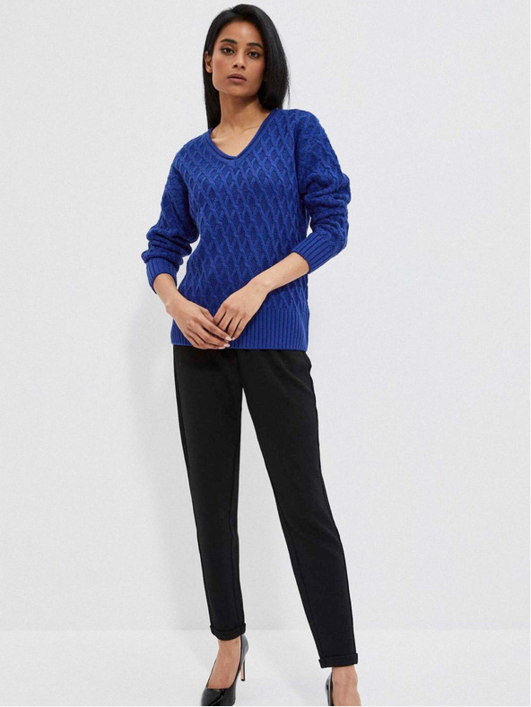 Moodo Blauer Damen Pullover Moodo