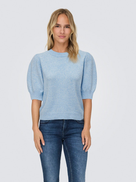 ONLY Hellblauer Damen-Kurzarmpullover ONLY ONLRICA