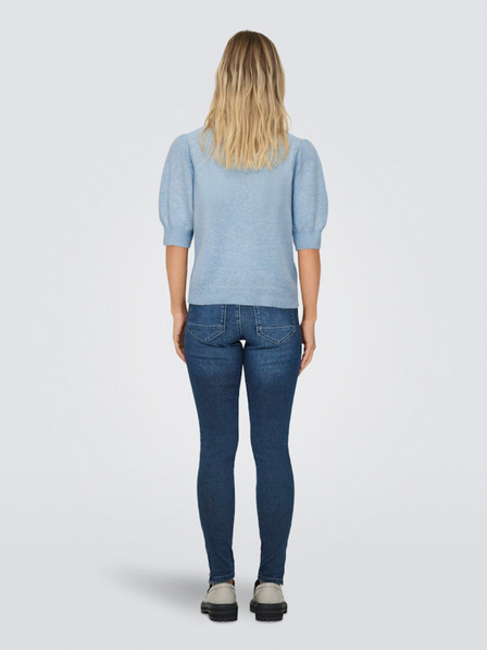 ONLY Hellblauer Damen-Kurzarmpullover ONLY ONLRICA